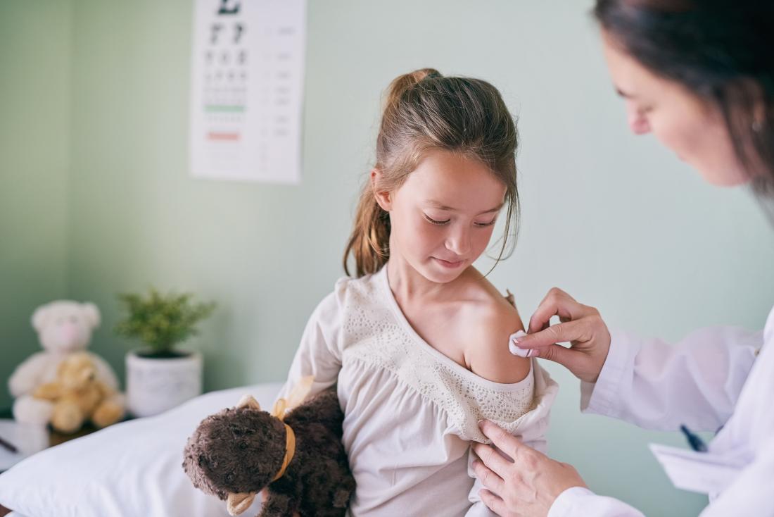 Child being vaccinated