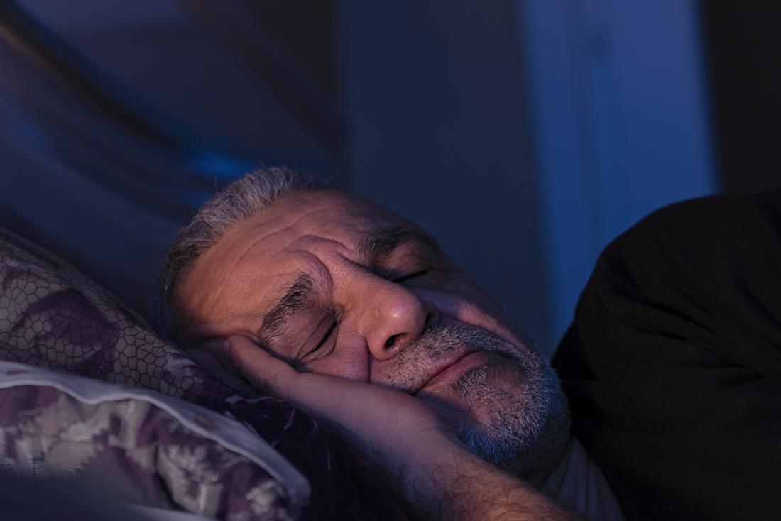 Older man asleep