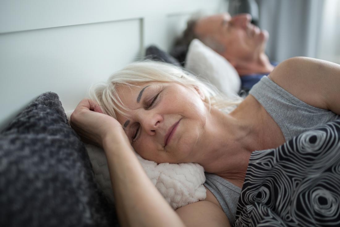 senior woman sleeping