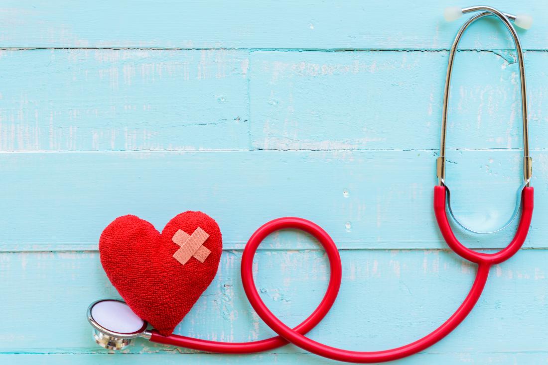 heart illustration with stethoscope