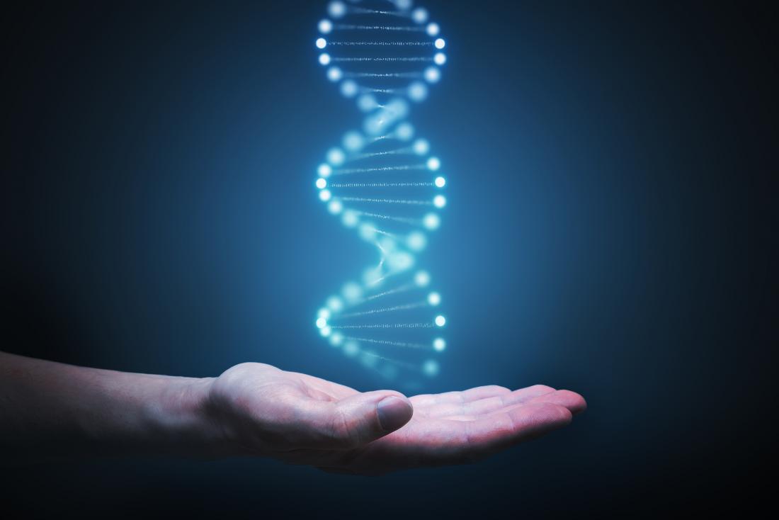 holding the DNA concept illustration