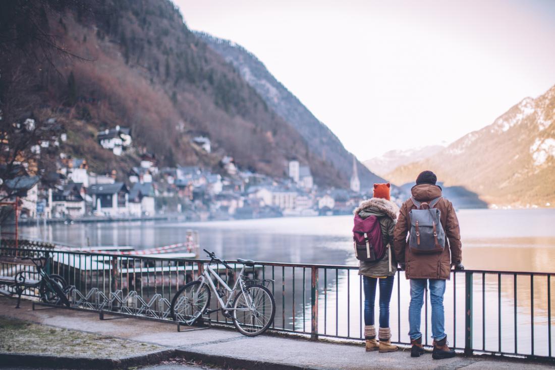 Man and woman outside in the cold