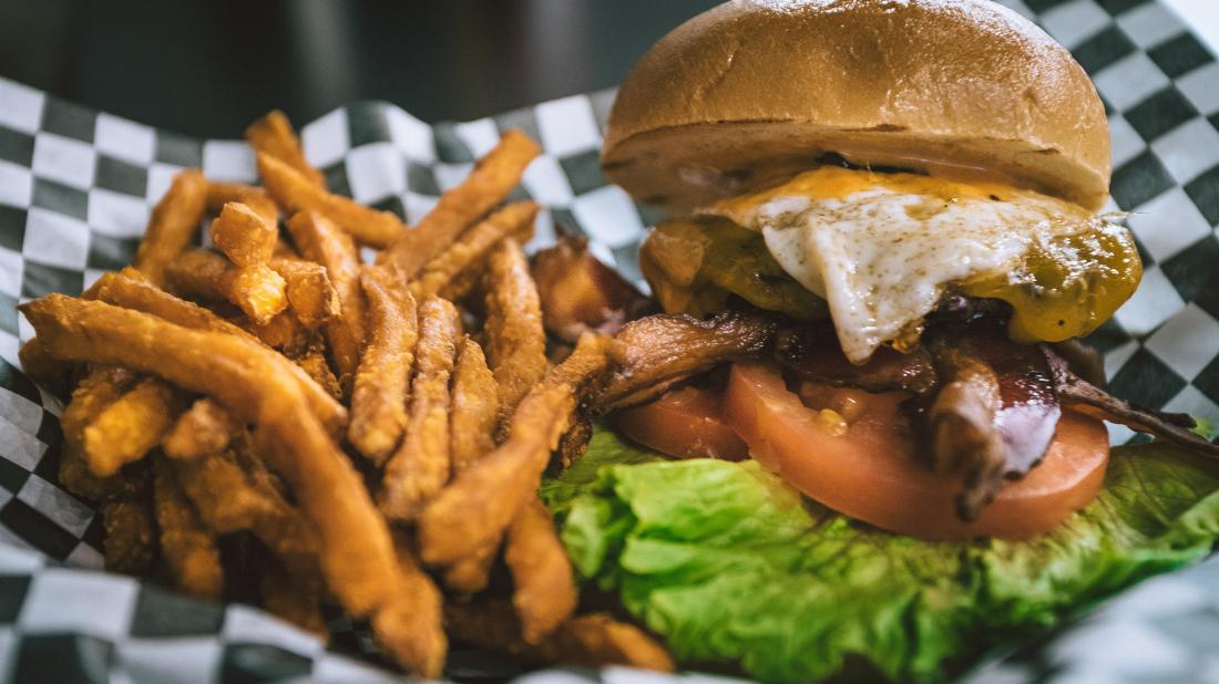 image of burger and fries