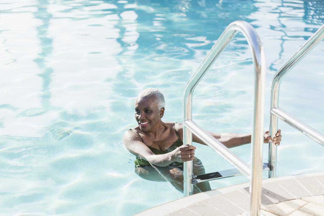 woman swimming