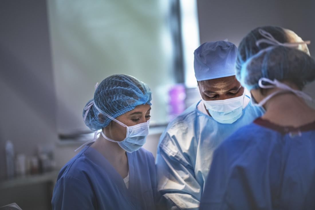 Surgeons performing Bullectomy operation or procedure