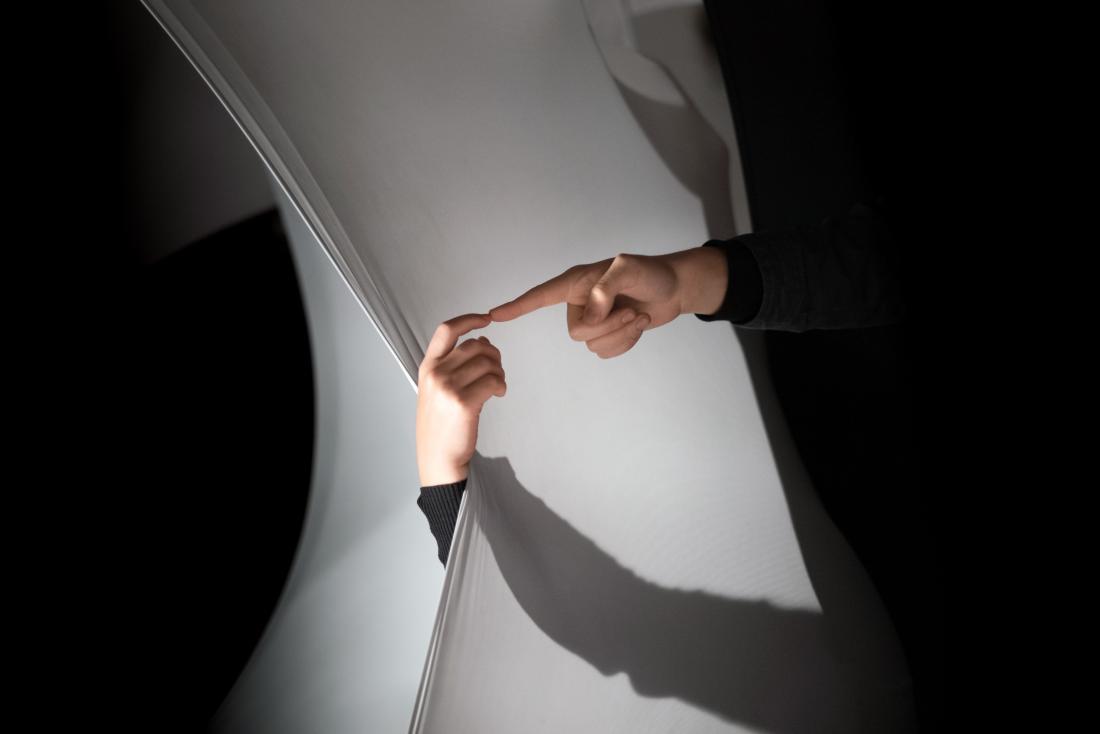 concept image of fingers touching