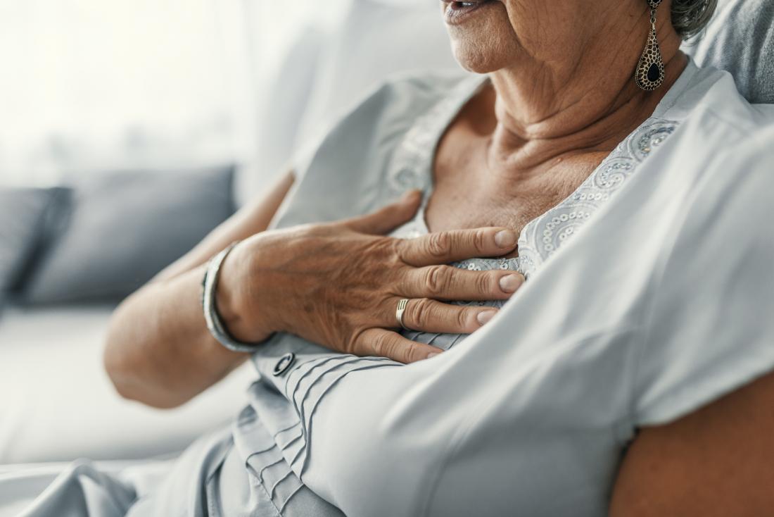 woman with heartburn