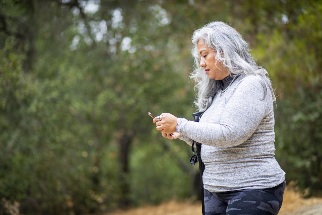 picture of older woman in nature
