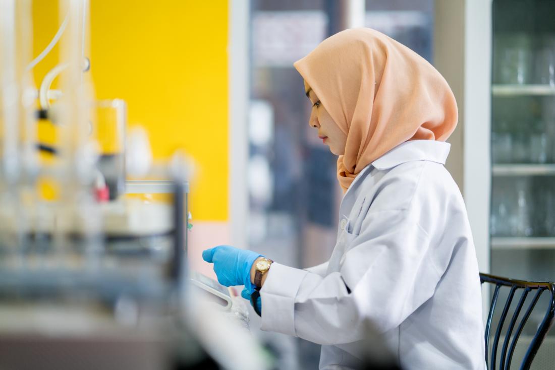 a researcher doing some lab work