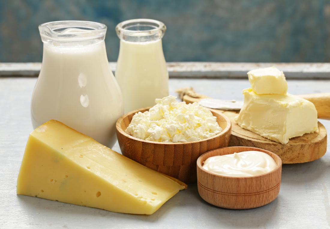 various dairy products to avoid on ibs diet including cheese milk cream and butter