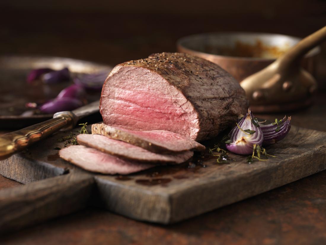 red meat on wooden board