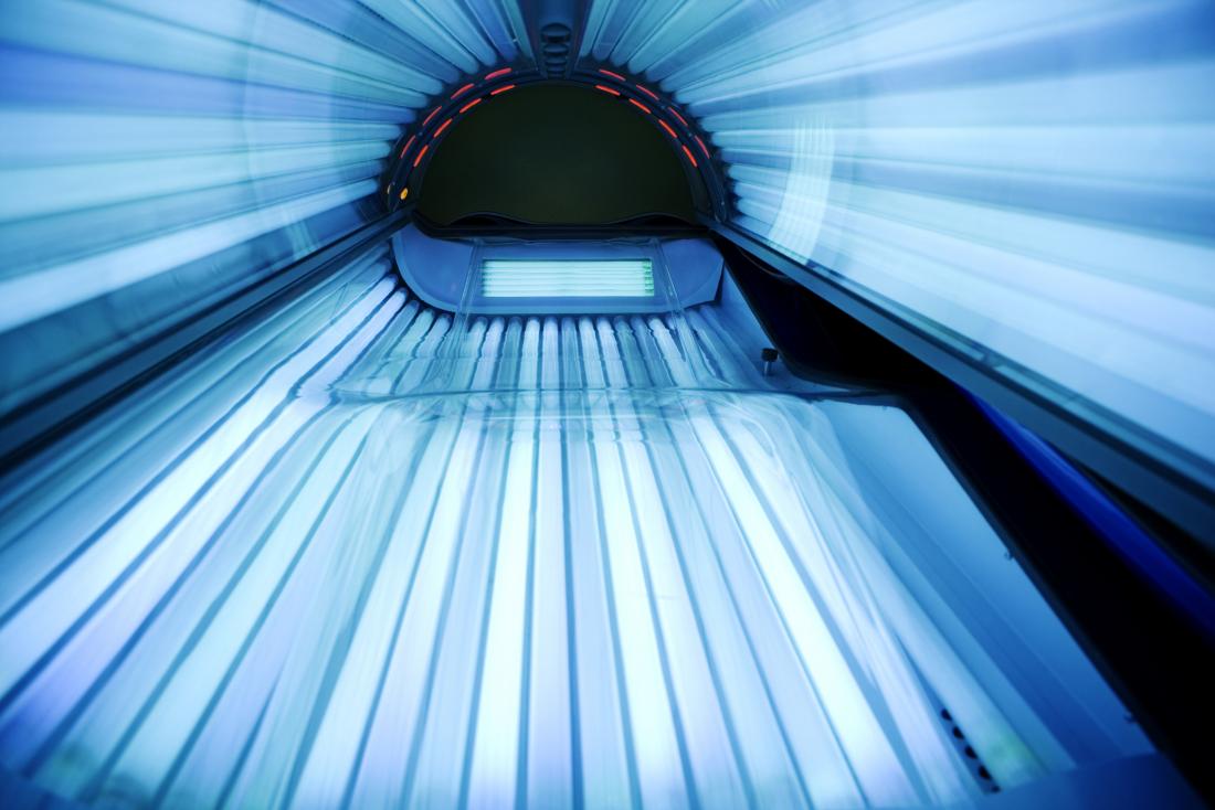 Inside sun bed