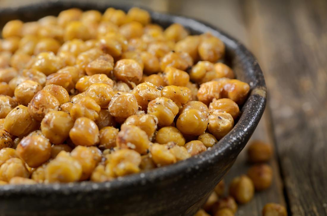 roasted chickpeas in bowl