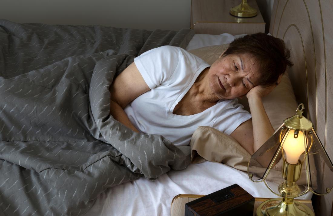 older woman with insomnia